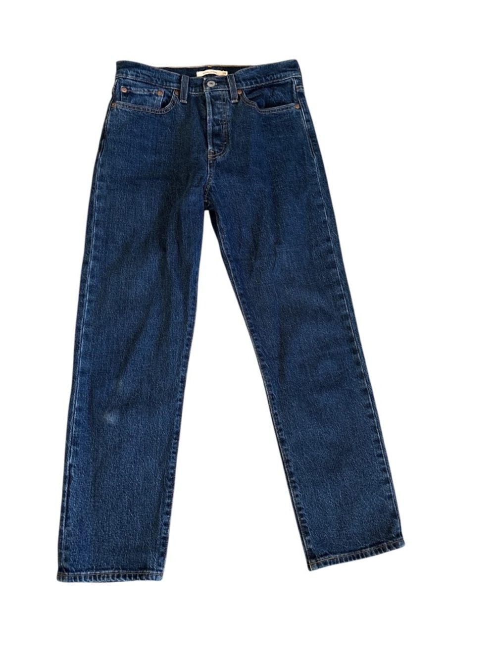 Levi's Premium Women’s The Wedgie Straight Indigo Straight-Leg Denim Jeans Big E